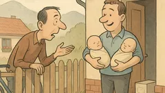 Vic: Huso dobi dvojčke, sosed ga vpraša