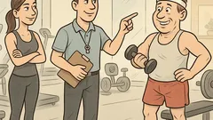 Vic: Srednjeletni gospod v telovadnici vpraša