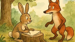 Vic: Zajec sedi v gozdu in piše