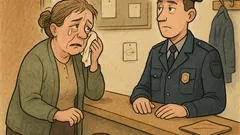 Vic: Žena v solzah vstopi na policijo