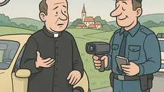 Vic: Policist ustavi duhovnika zaradi hitrosti