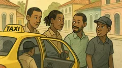 Vic: Štirje Jamajčani vstopijo v taksi