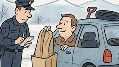 Vic: Policist vpraša za zimsko opremo…