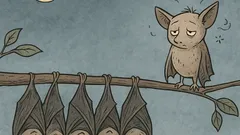 Vic: Skupina netopirjev na veji — šok