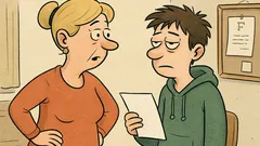 Vic: Mama vpraša sina po testu