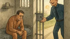 Vic: Zapornik v celici, stražar in pomlad