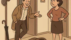 Vic: Mujo pride domov pijan… Bum!